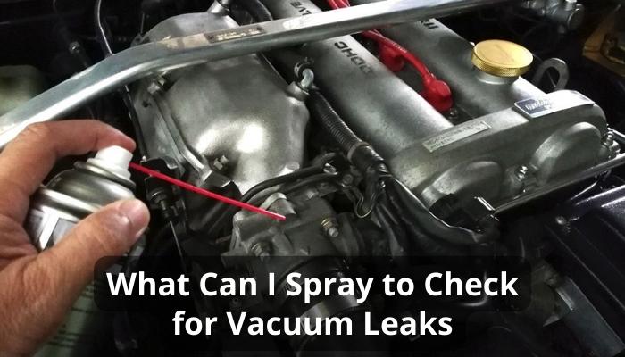 What Can I Spray to Check for Vacuum Leaks